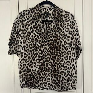 Rag & Bone leopard silk blouse